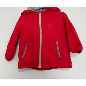 Zara Baby Boy Red Hooded Windbreaker Jacket Outerwear 18-24 Months 92 CM